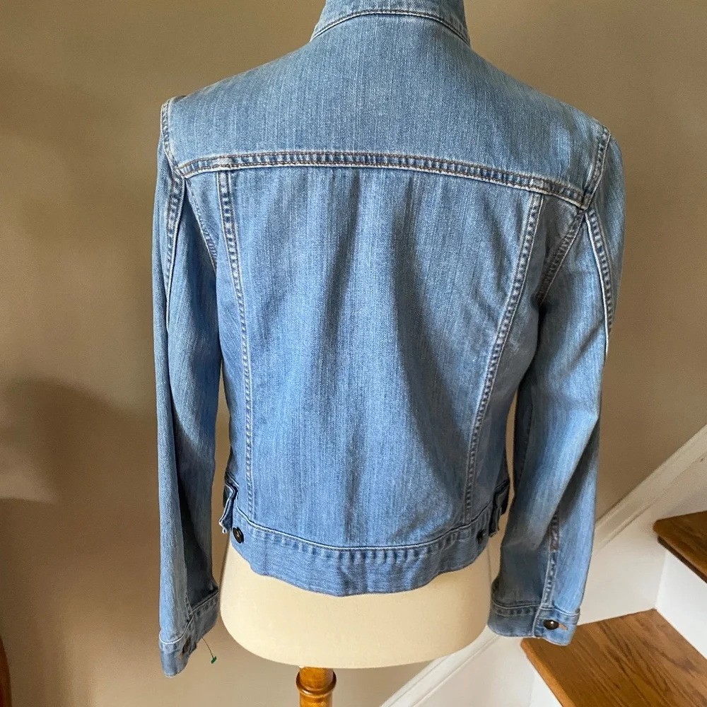 L.L. Bean Light Wash Denim Jean Jacket XS - Picture 4 of 7